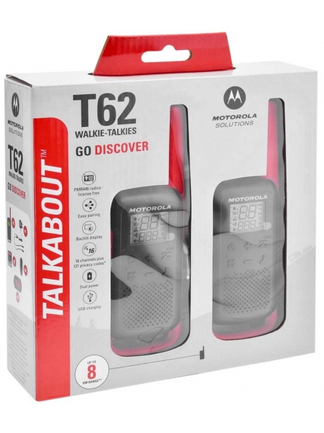 Комплект раций для охоты и рыбалки Motorola TALKABOUT T62 red