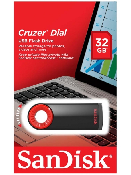 флешка USB SanDisk CZ57 Cruzer Dial 32Gb black