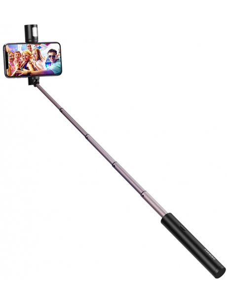 монопод для селфи с дополнительным светом Momax Selfie Light Selfie Stick with Bluetooth and LED Fill KM12 black