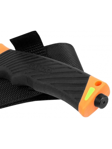 туристический нож с огнивом и точилкой Ganzo G803 orange