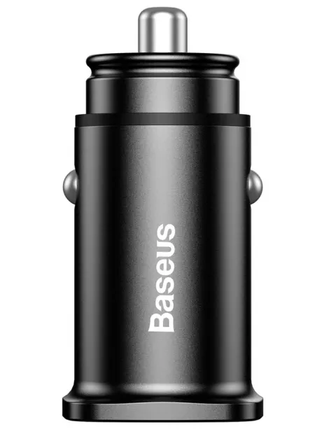 автомобильное зарядное устройство Baseus Square metal A+A 30W  Dual QC3.0 black