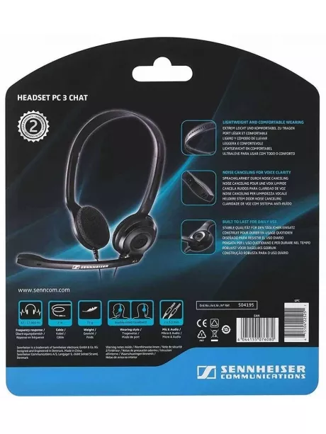 гарнитура для скайпа Sennheiser PC 3 CHAT black