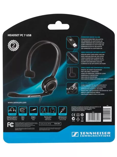 USB гарнитура для компьютера Sennheiser PC 7 USB black