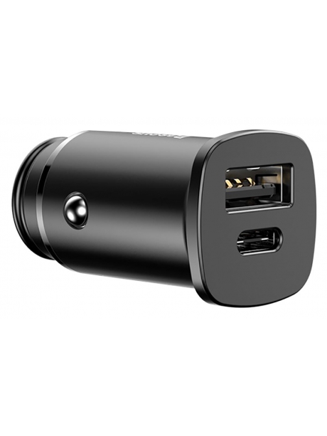автомобильное зарядное устройство Baseus Square metal A+C 30W PPS  (PD3.0/QC4.0+SCP/AFC) black