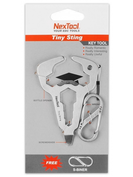 мультитул брелок NexTool Tiny Sting KT5008B silver