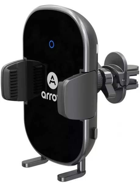держатель смартфона с беспроводной зарядкой Arroys Vent-W1 Auto black