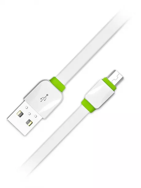 кабель передачи данных EMY MY-445 micro USB white