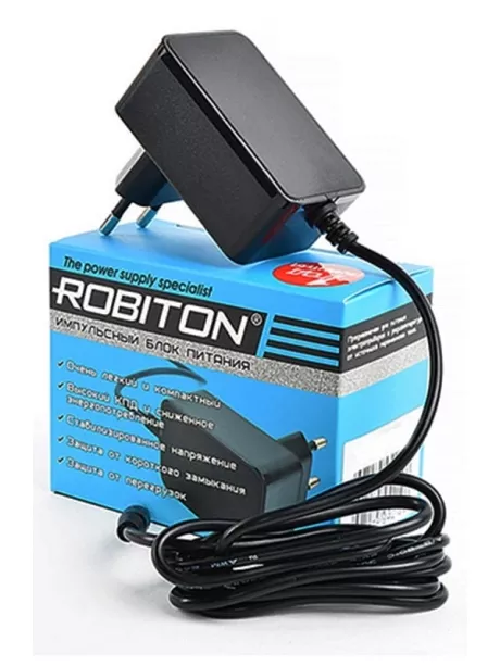 универсальный блок питания для Wi-Fi роутера Robiton IR12-1500S 5,5x2,5/12 черный