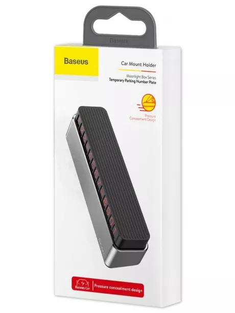 держатель для номера телефона в машину Baseus Moonlight Box Series Temporary Parking Number Plate dark gray