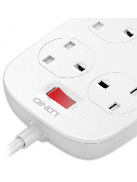 сетевой фильтр LDNIO SC4407 4USB*4 розетки 2м white