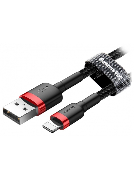 кабель передачи данных Baseus Cafule Cable USB For lightning 2.4A 1m red + black
