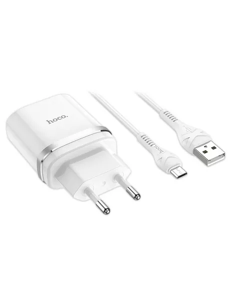 зарядное устройство Hoco C12Q Smart QC3.0 charger + Micro cable white