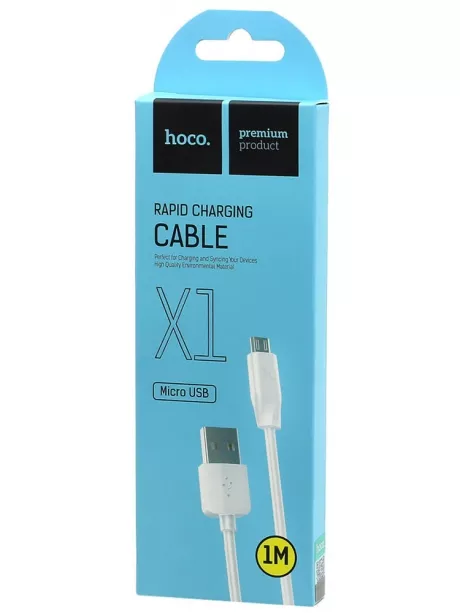 кабель передачи данных Hoco X1 micro 1m white