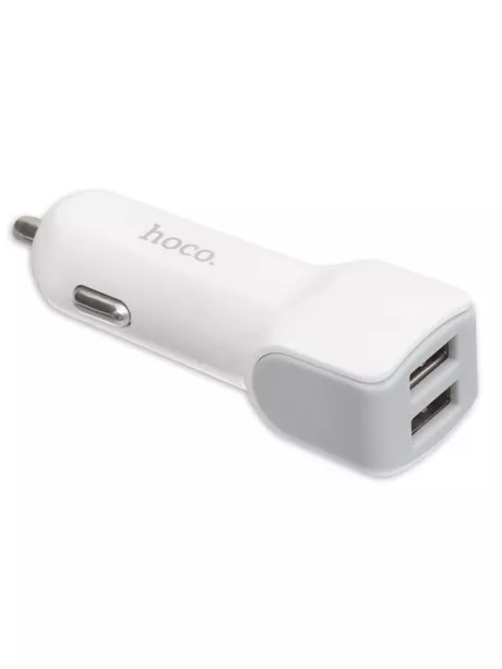 автомобильное зарядное устройство Hoco Z23 grand style 2USB 2.4A white