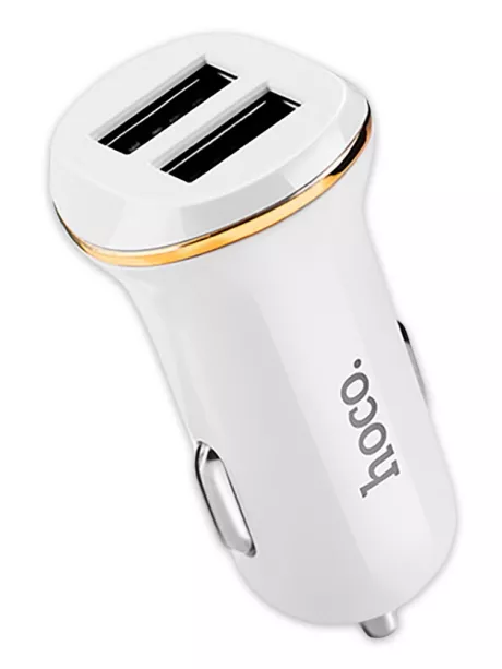 автомобильное зарядное устройство Hoco Z1 2USB 2.1A white