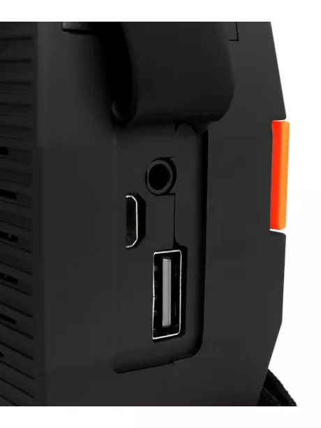переносной радиоприемник на солнечной батарее Retekess HR12W black orange