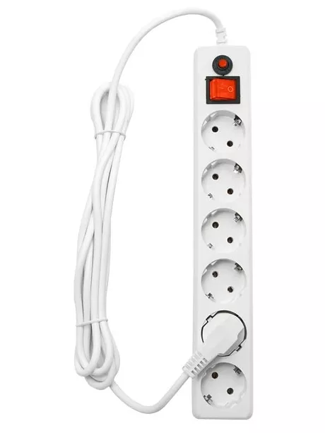 сетевой фильтр Гарнизон EH-15 5,0 м/6 розеток белый