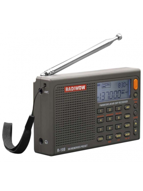 всеволновый цифровой радиоприемник RADIWOW R-108 green