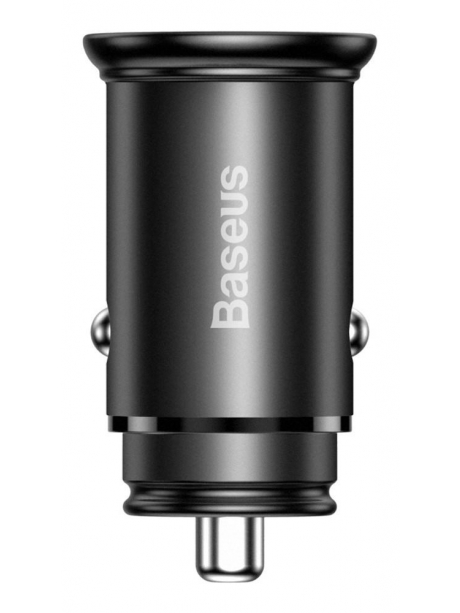 автомобильное зарядное устройство Baseus Circular Metal PPS Quick Charger Car Charger 30W(Support VOOC) black