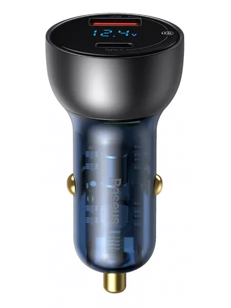 автомобильное зарядное устройство 65 Вт Baseus Particular Digital Display QC+PPS Dual Quick Charger Car Charger grey