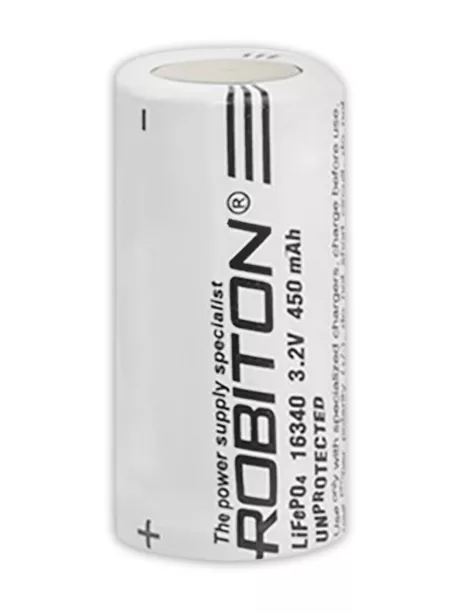 аккумулятор 3.2V Robiton LiFe16340 450mAh без защиты 