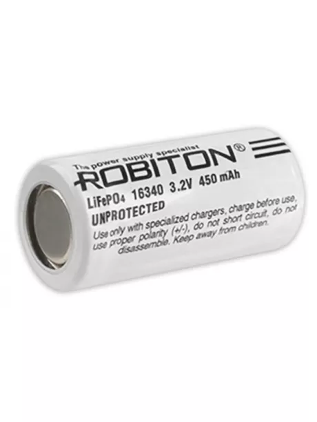 аккумулятор 3.2V Robiton LiFe16340 450mAh без защиты 