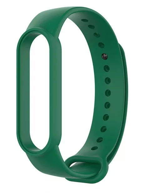 силиконовый ремешок Xiaomi для Mi Band 5 темно-зеленый