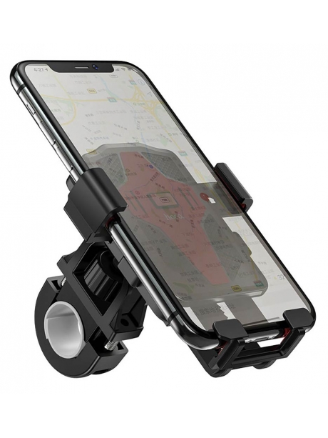 держатель на руль велосипеда Hoco CA73 Flying one-touch bicycle and motorcycle universal holder black &amp; red