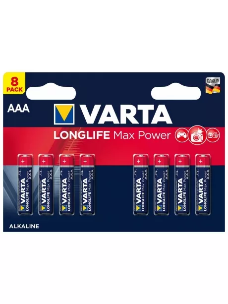 батарейки (8 шт.) Varta LR03/AAA LONGLIFE Max Power-8BL 