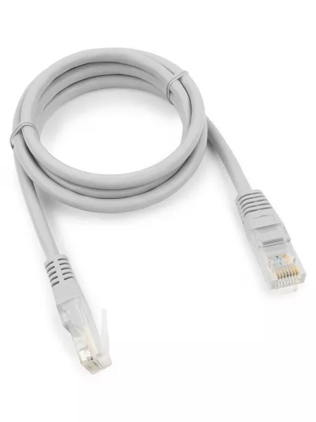патч корд Cablexpert UTP кат.5e, 1м, литой серый