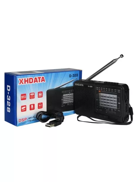 портативный радиоприемник с MP3 плеером XHDATA D-328 black