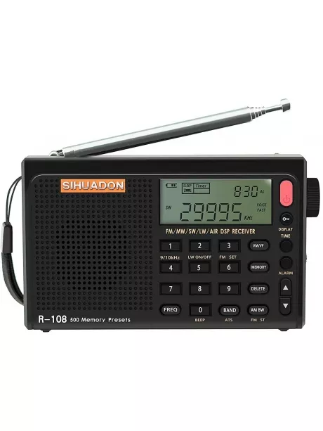 всеволновый цифровой радиоприемник SIHUADON R-108 black