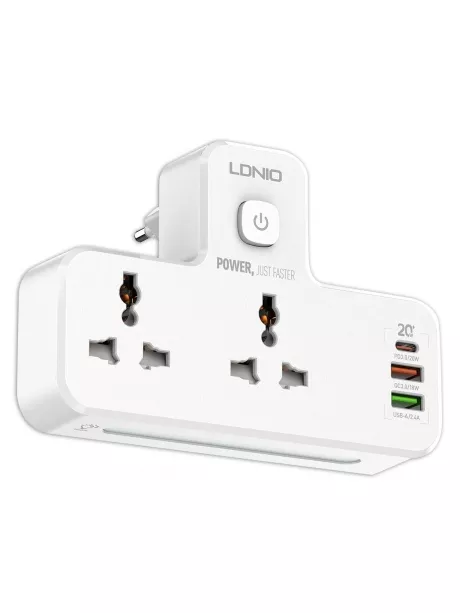 сетевой фильтр LDNIO SC2311 2 port + 1PD + 1QC 3.0 + 1USB white