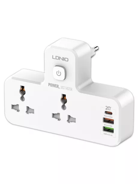 сетевой фильтр LDNIO SC2311 2 port + 1PD + 1QC 3.0 + 1USB white
