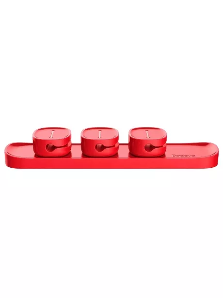 магнитный держатель для проводов Baseus Peas Cable Clip red