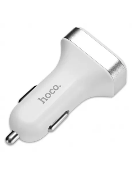 автомобильное зарядное устройство с дисплеем Hoco Z3 2USB LCD car charger white