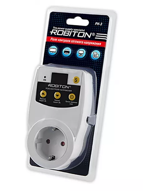 реле контроля напряжения Robiton РН-3 белый