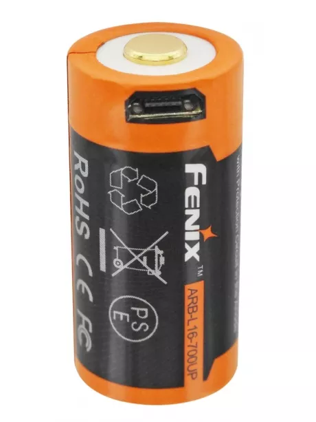 аккумулятор Fenix Li-ion 16340 UP USB 700mAh 