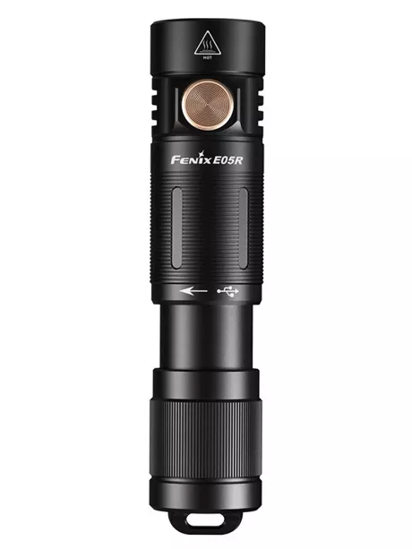 светодиодный аккумуляторный фонарь Fenix E05R черный