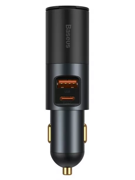 автомобильное зарядное устройство Baseus Share Together Car Charger with Cigarette Lighte Port  U+C 120W gray