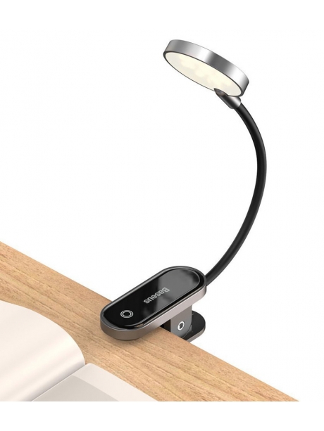 мини светильник на прищепке Baseus Comfort Reading Mini Clip Lamp dark gray