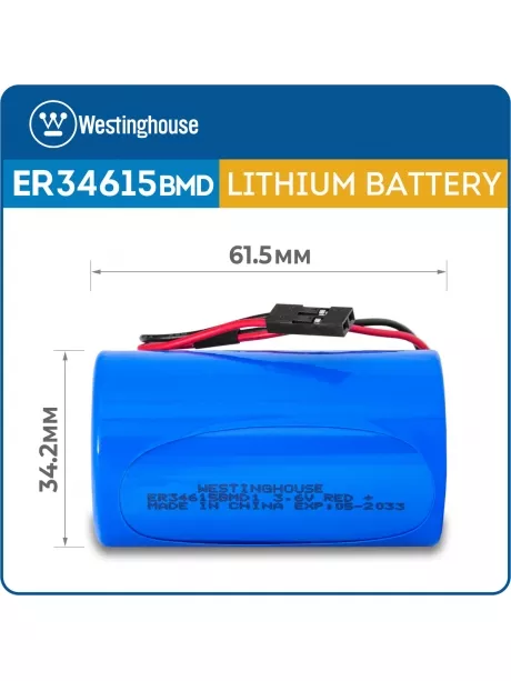 батарейка 3.6 В с коннектором Dupont 2,54 (BLS-2) Westinghouse ER 34615BMD1 (D) connector 