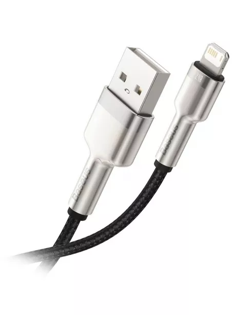 кабель передачи данных Baseus Cafule Series Metal Data Cable USB to IP 2.4A 2m black