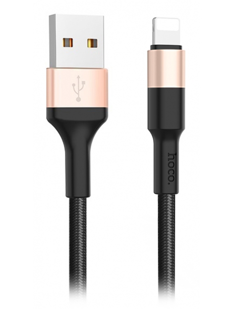 кабель передачи данных Hoco X26 Xpress lightning 1m black &amp; gold