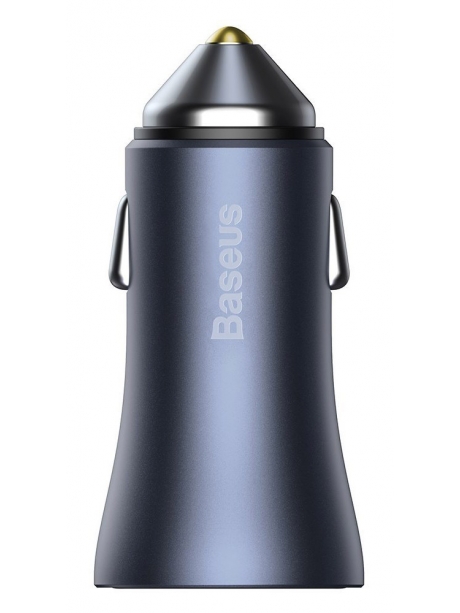 автомобильное зарядное устройство Baseus Golden Contactor Pro Dual Quick Charger Car Charger U+U 40W dark gray