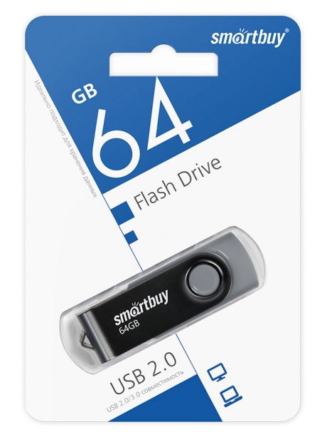 флешка USB SmartBuy Twist 64GB black