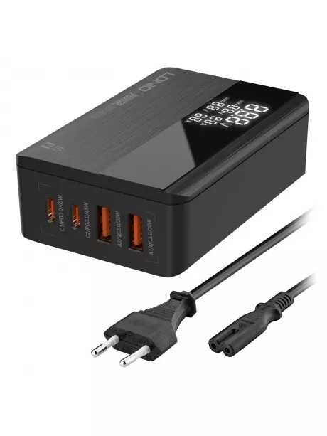 настольное зарядное устройство LDNIO A4808Q LED Display 65W Desktop Charger black