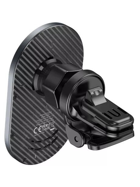 магнитный держатель с беспроводной зарядкой Hoco CA91 Magic magnetic wireless fast charging car holder gray