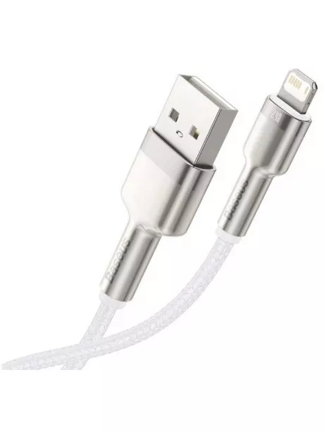кабель передачи данных Baseus Cafule Series Metal Data Cable USB to IP 2.4A 1m white