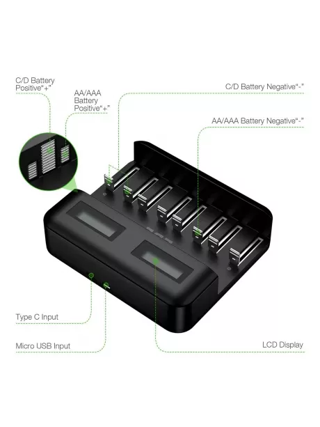 зарядное устройство EBL TB-6431 черный
